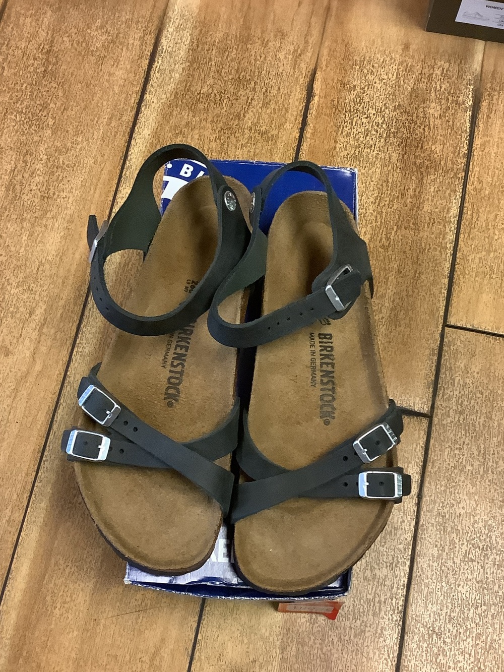 Birkenstock Black Triple-Strap Ankle Sandals KUMBA